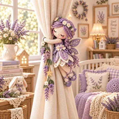 🧚✨ Gehaakte gordijnbandjes ‘Fairy Hug’ – Speelse feeënraamversiering, handgemaakte sieraden & uniek cadeau-idee