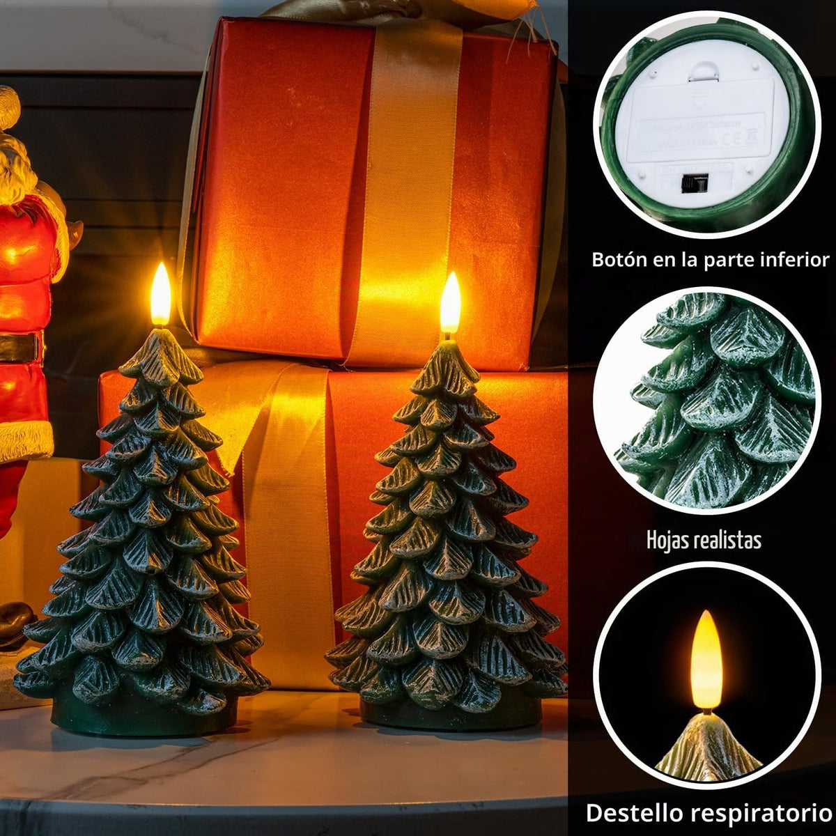 🎄🕯️ LED Kerstboomkaars met Flikkerende Vlam – Breng Warme Kerstsfeer in Huis Zonder Echt Vuur!