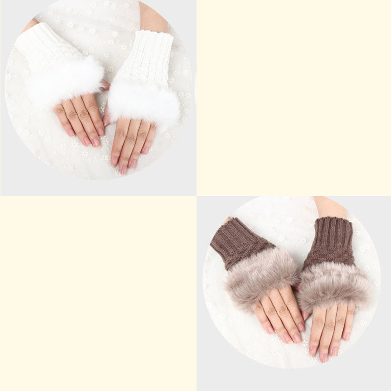 💕KOOP 1 KRIJG 1 GRATIS🔥 Fuzzy Zacht Gebreide Warme Vingerloze Handschoenen