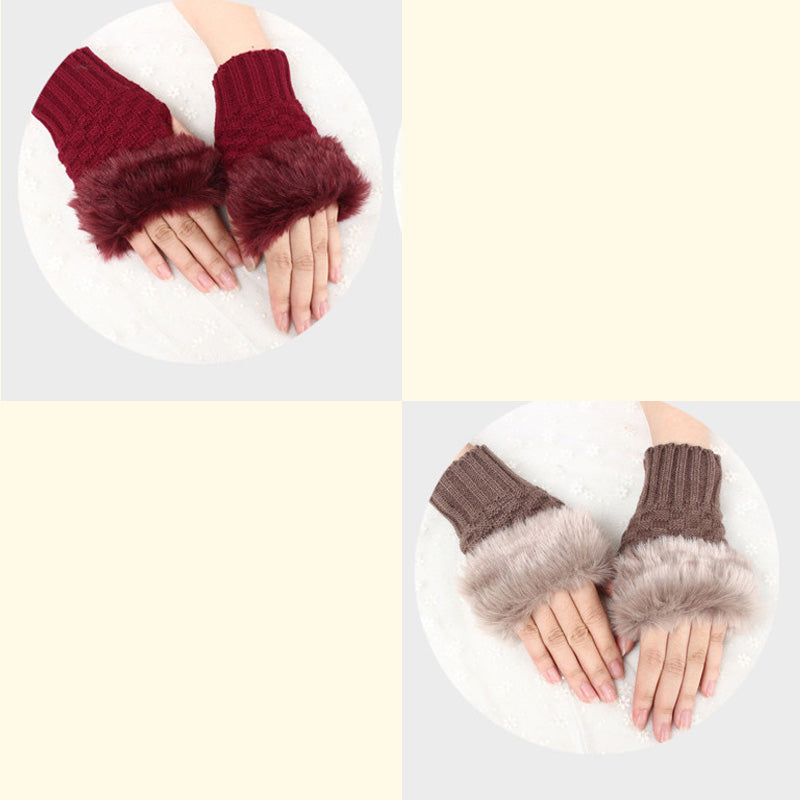 💕KOOP 1 KRIJG 1 GRATIS🔥 Fuzzy Zacht Gebreide Warme Vingerloze Handschoenen