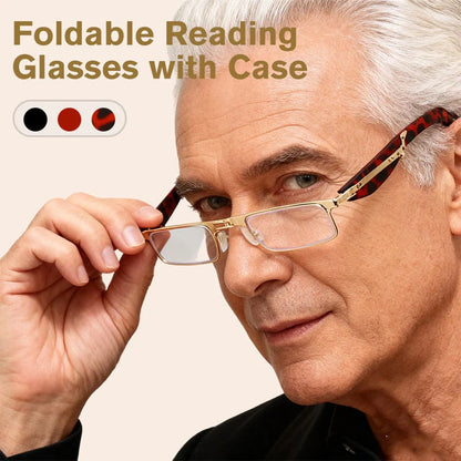 ⏰Wekelijkse speciale aanbieding: 47% korting👓Opvouwbare leesbril met blauwlichtfilter en etui