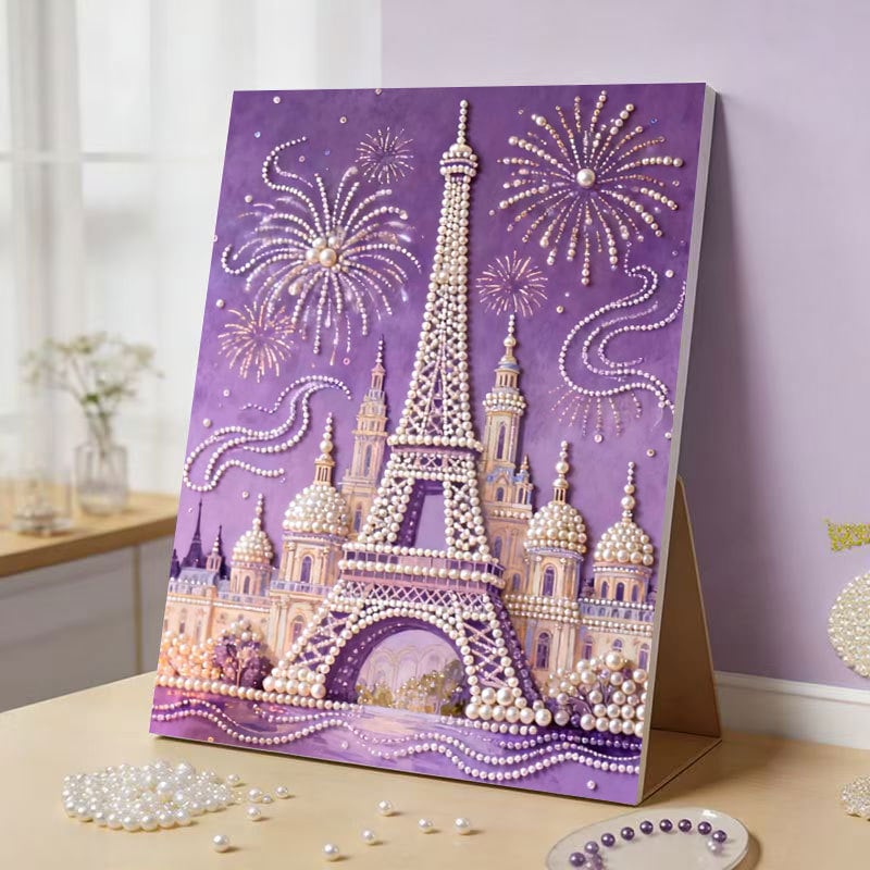 🔥Laatste dag: 50% KORTING - 🏰✨DIY-kralenkunstset - Kasteel met parels🎇