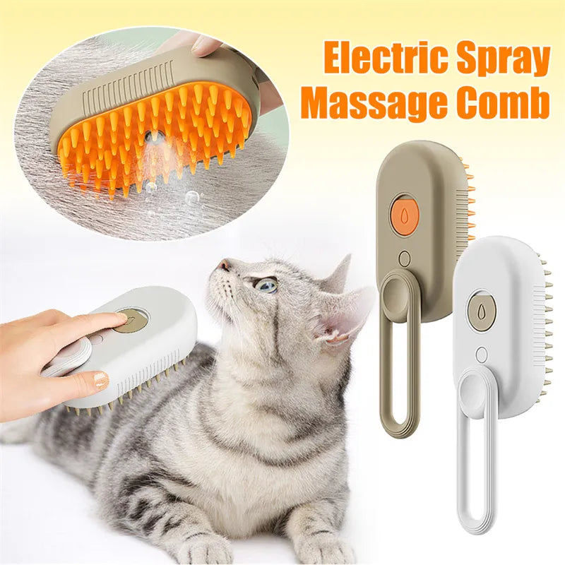 🐾 Get 50% off now! 💦 Multi-Function Pet Spray & Massage Brush – 3-in-1 Grooming & Flea Removal – The Ultimate Pet Spa ✨