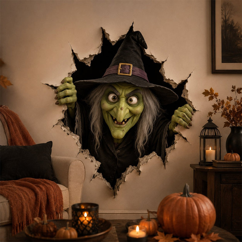 🎃👻 Halloween 3D Muursticker – Laat je Muur Tot Leven Komen! 🕷️