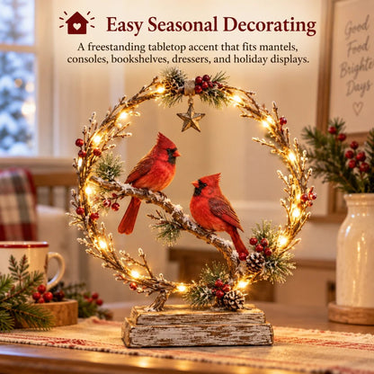 ❄️🐦 Winter Kardinaal LED Decoratie – Breng Warmte in Huis ✨