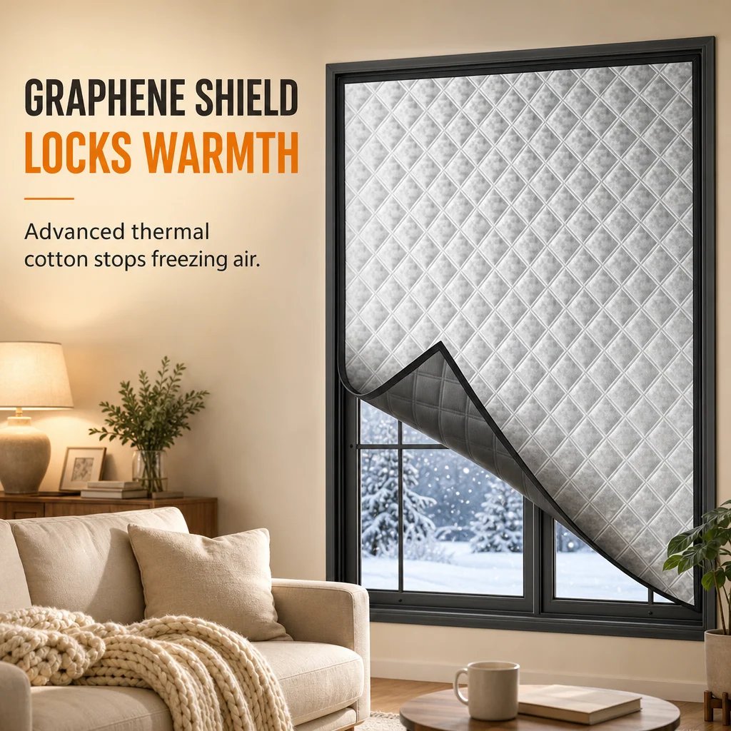 💥Grafeen thermisch geïsoleerd raamgordijn voor windbescherming in de winter