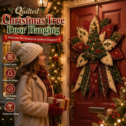 🎄DIY Quilted Christmas Patchwork Deurdecoratie Kit✨