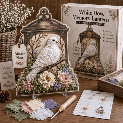🔥UITVERKOOP🔥🕊️ 3D-souvenir-lantaarnpakket van stof ‘Always Near’ (om te beschilderen) 🐦