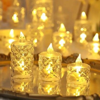 Vlamloze lamp in kristal