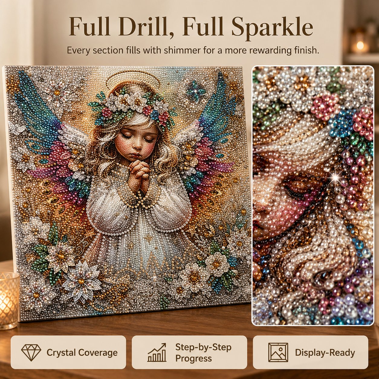 🔥2026 HOT SALE 50% KORTING – 👼✨Sparkling Crystal Diamond Art Kit For DIY Wall Decor