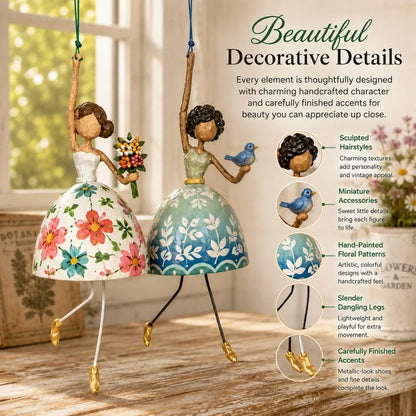 💃🌸 Laat je ruimte dansen — Speels hangend ornament met dansende dame