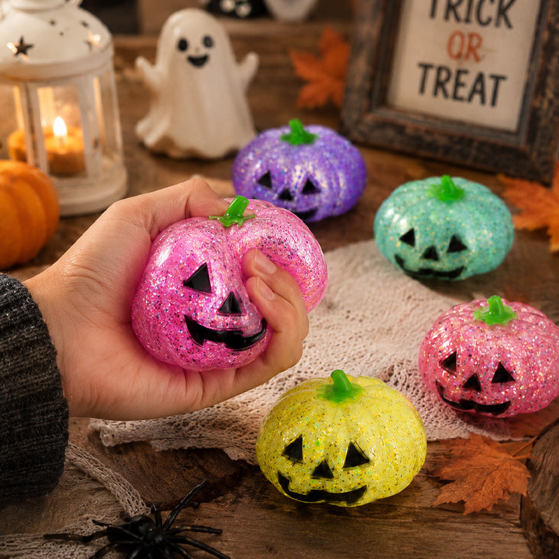 🎃 Schattige Glitter Stressbal – De Leukste Halloween Must-have! ✨🧡