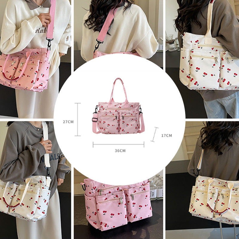 🍒Draagtas met kersenprint
