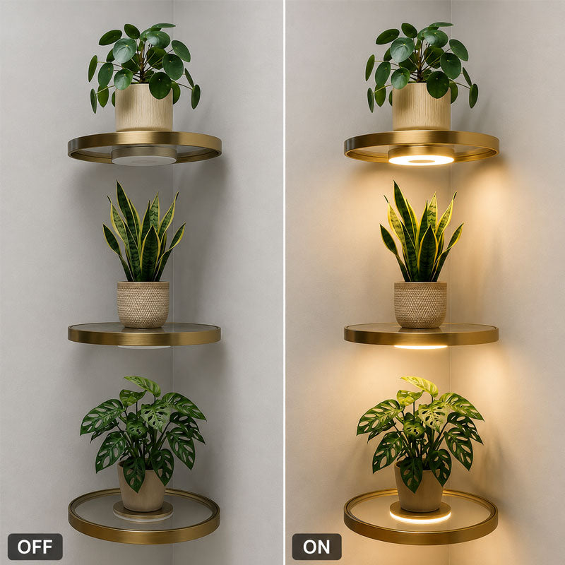 💡 De ultieme 2-in-1 zwevende LED-plank: geometrische wanddecoratie en zacht sfeerverlichting! 🌿