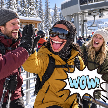 😂❄️ Grappig gezichtsmasker voor ski's – Hilarische bivakmuts voor de winter en het skiën !🎿