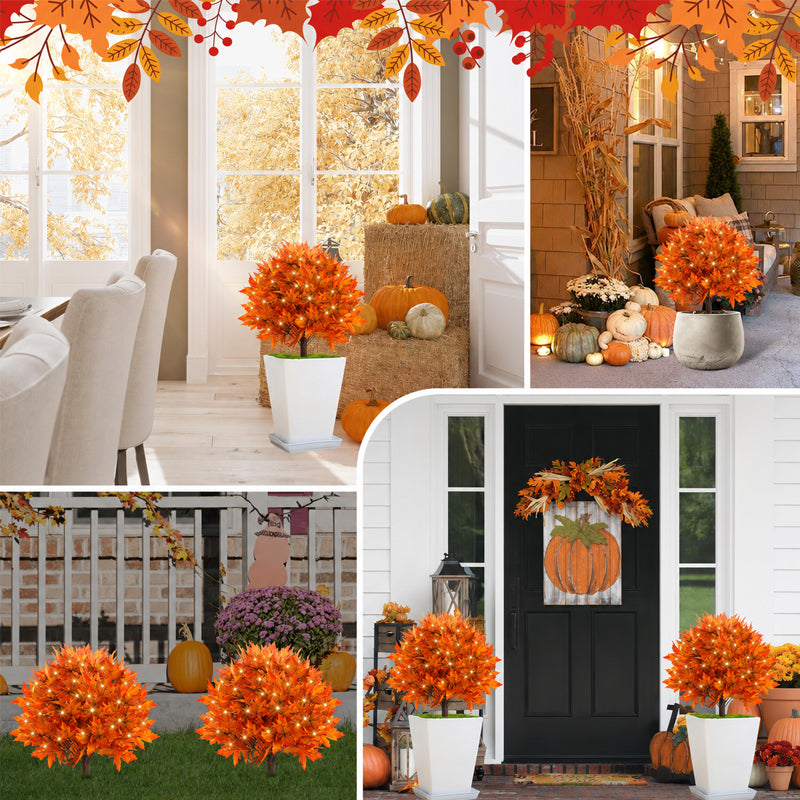 🍁✨ Verlichte herfst esdoorn – LED herfst kerstboomversiering 🎄💡