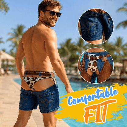 🏖️ Strand- en zwembadshorts met nep-denimprint
