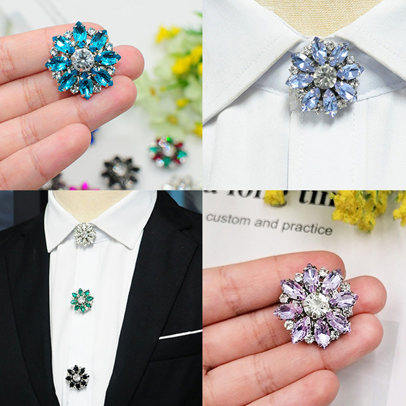 Gebloemde diamanten mouwknopen