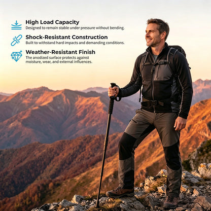 🌄 Aluminium Trekkingstok – Lichtgewicht, Verstelbaar & Comfortabel! 🥾✨