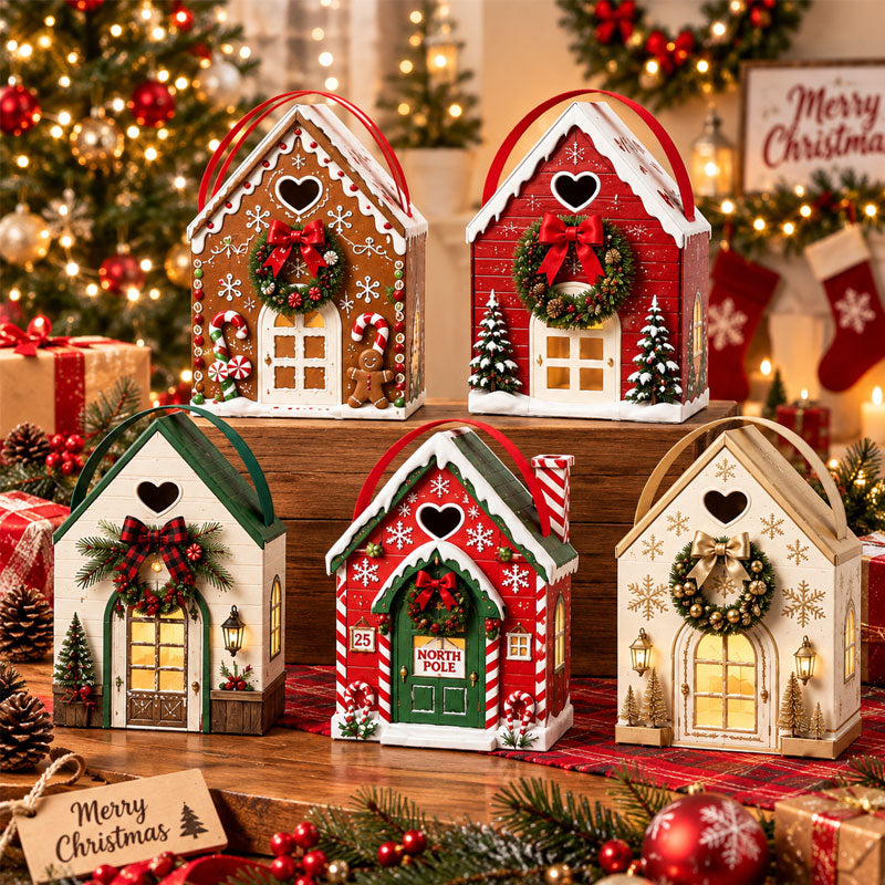 🎄🎁 Christmas Magic House-cadeaudoos – Creatieve 3D-handverpakking voor feestelijke cadeaus ✨