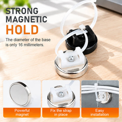 🧲 Compact 16mm Magnetic Cable Tie Mount