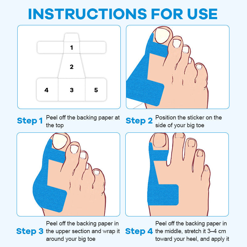 Geef Je Voeten De Zorg Die Ze Verdienen! 丨 Voorgesneden kinesiologietape voor hallux valgus🦶💙✨