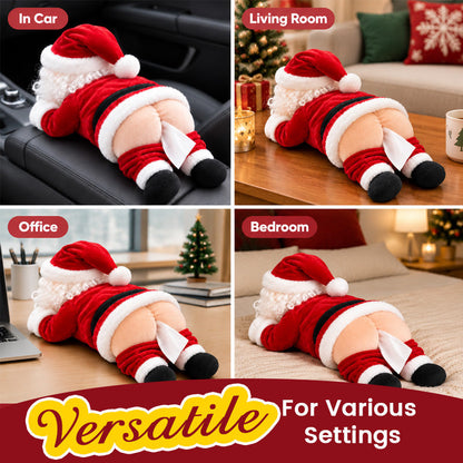 🎅🌟 Grappige Kerstman Billen Tissuebox – Een Lach Gegarandeerd!