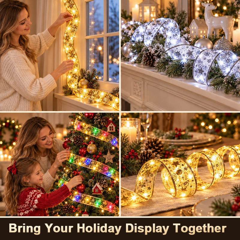 🌟🎄 LED Kerstslinger met Dubbelzijdige Kerstprints – Flexibel & Sfeervol 💫