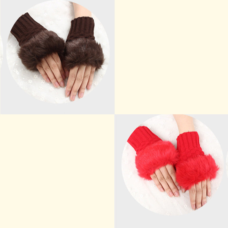 💕KOOP 1 KRIJG 1 GRATIS🔥 Fuzzy Zacht Gebreide Warme Vingerloze Handschoenen