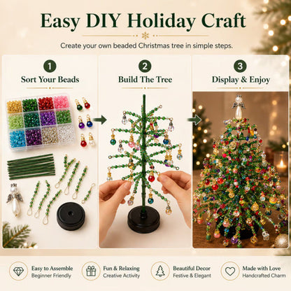 🎄 DIY Kralen Kerstboom Kit – Maak Jouw Eigen Sprankelende Kerstdecoratie! ✨🎁