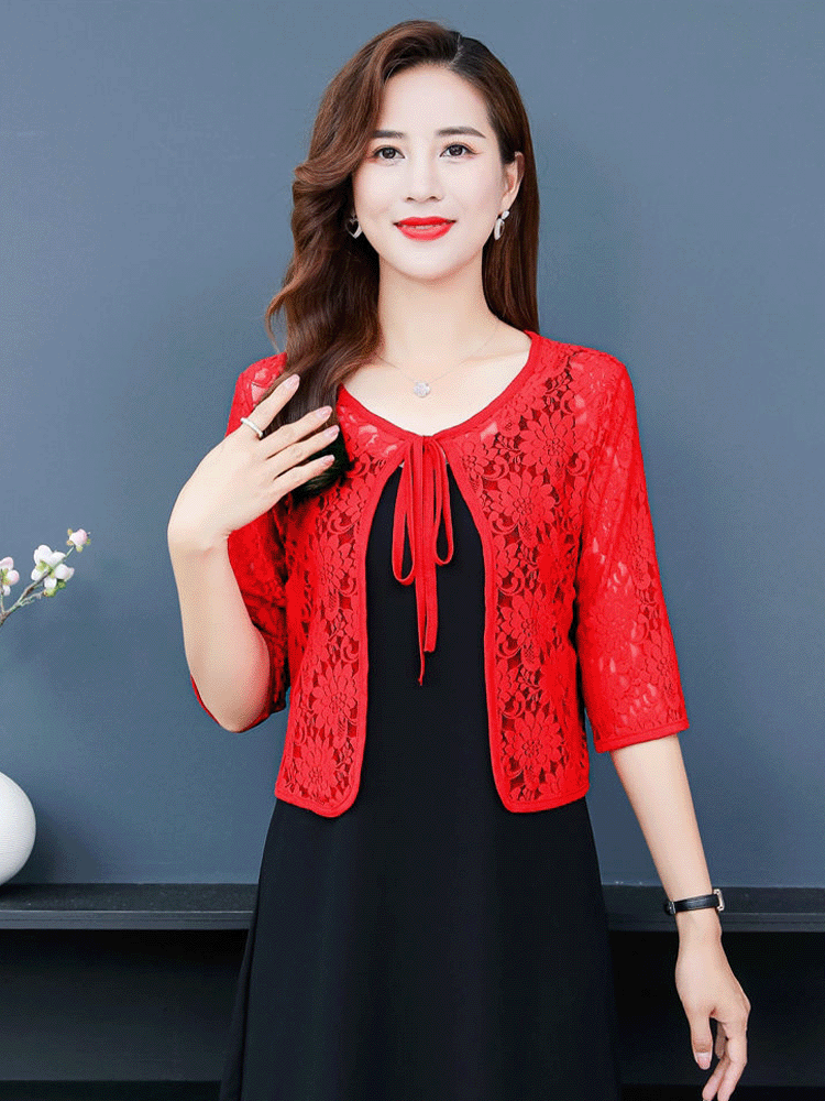 Uitgesneden Peplum Kant Bovenkleding