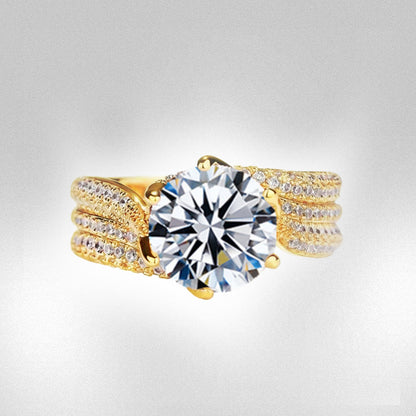 3 Karaat Super Sprankelende Elegante Vintage Damesring