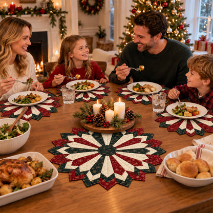 🎄🌺 Kerst Bloem Placemat – Houd Je Tafel Mooi & Droog!