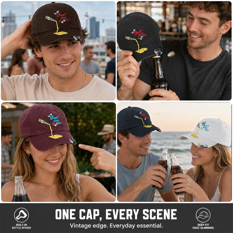 🧢 Pet met Verrassing – Baseballpet met Slimme Flesopener! 🍻
