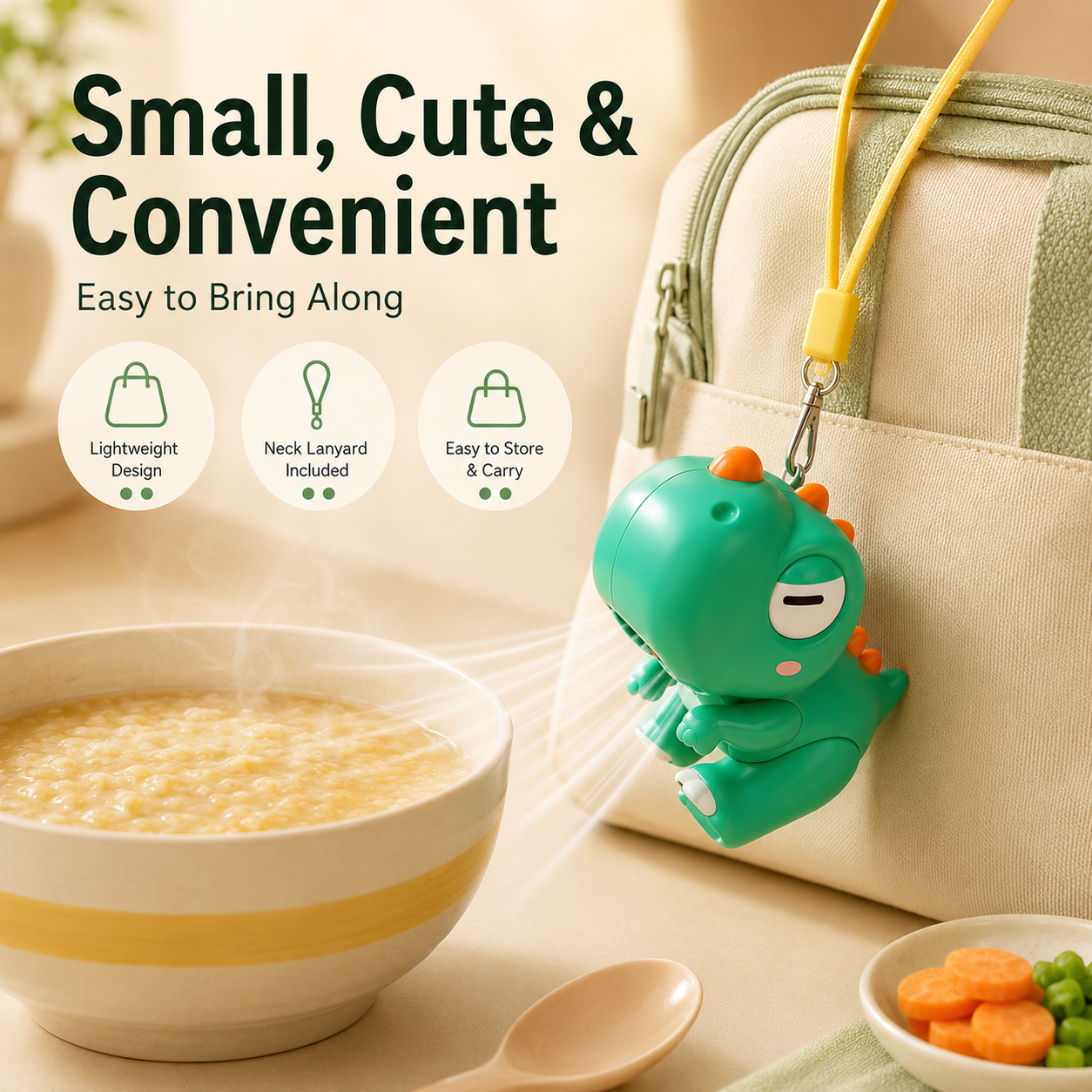 🍼 Clip-On Voedselkoeler Ventilator – Laat Warm Eten Razendsnel Afkoelen! 🌬️✨