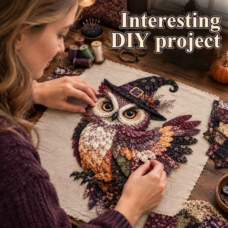 🎃🧵 Halloween Patchwork DIY Set – Maak Je Eigen Spookachtige Kunstwerk!