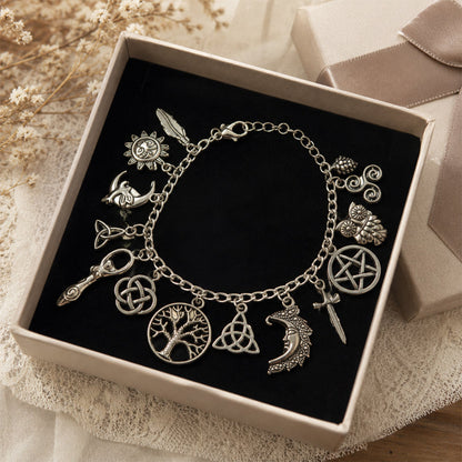 Mystieke vintage bedelarmband voor dames – Hemelse gotische boho-sieraden🔮✨
