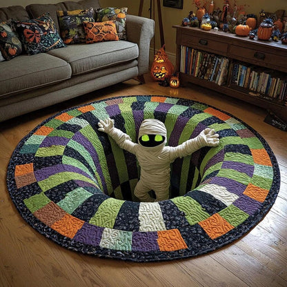 🔥 VANDAAG 50% KORTING 🎃 3D-skelet Vortex gewatteerd rond Halloween-vloerkleed