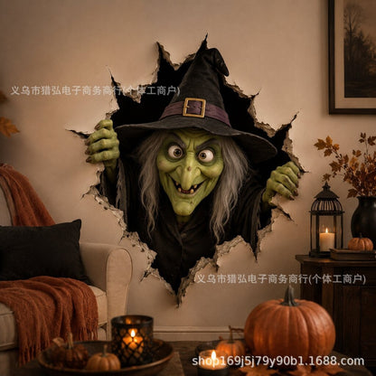 🎃👻 Halloween 3D Muursticker – Laat je Muur Tot Leven Komen! 🕷️