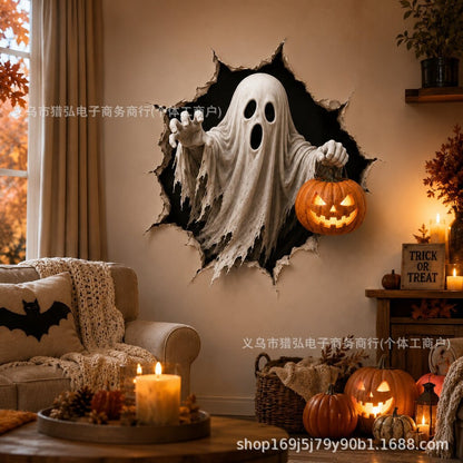 🎃👻 Halloween 3D Muursticker – Laat je Muur Tot Leven Komen! 🕷️