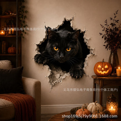 🎃👻 Halloween 3D Muursticker – Laat je Muur Tot Leven Komen! 🕷️