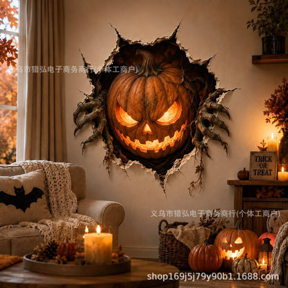 🎃👻 Halloween 3D Muursticker – Laat je Muur Tot Leven Komen! 🕷️
