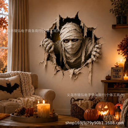 🎃👻 Halloween 3D Muursticker – Laat je Muur Tot Leven Komen! 🕷️