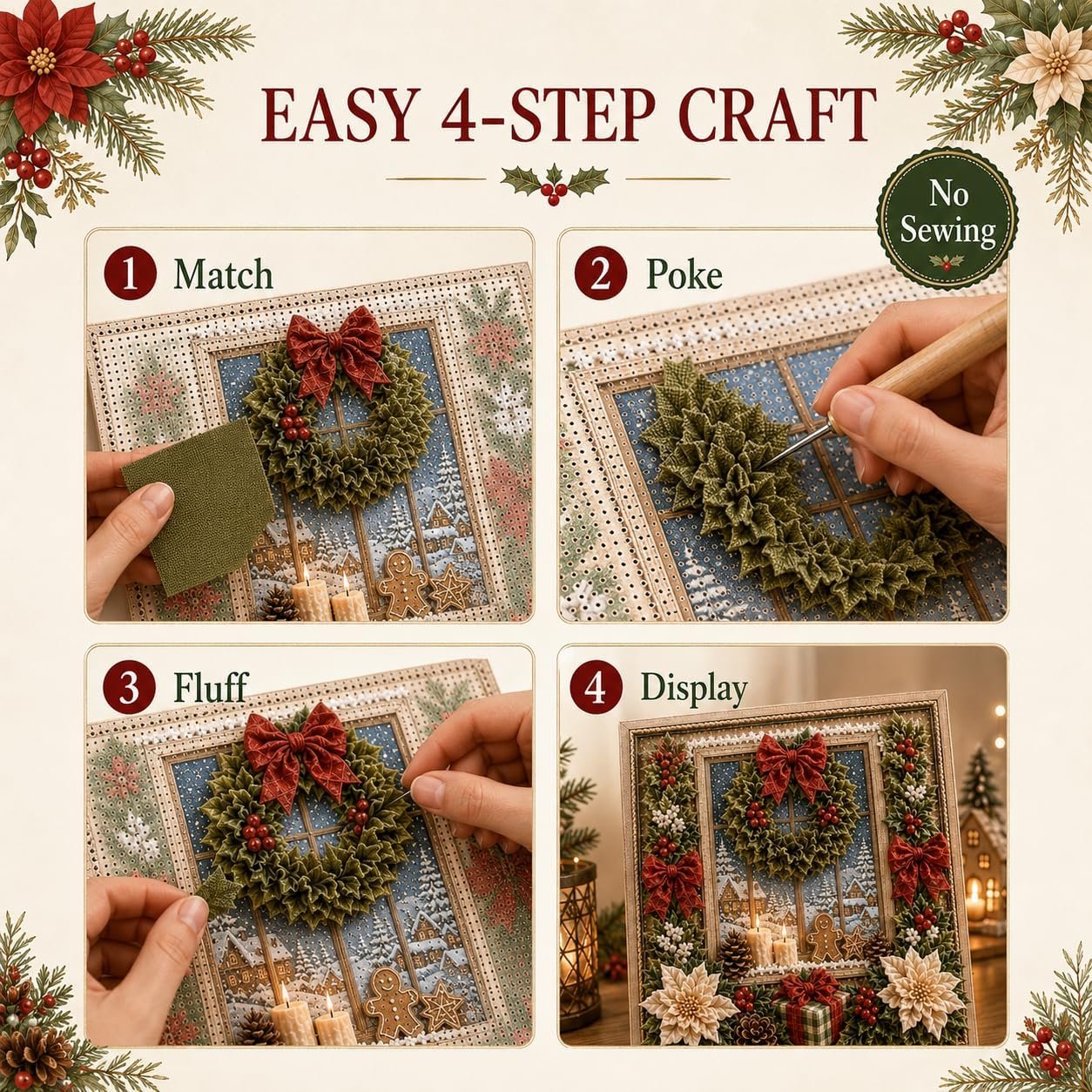 🎁🎅3D-kerststempelset voor stof