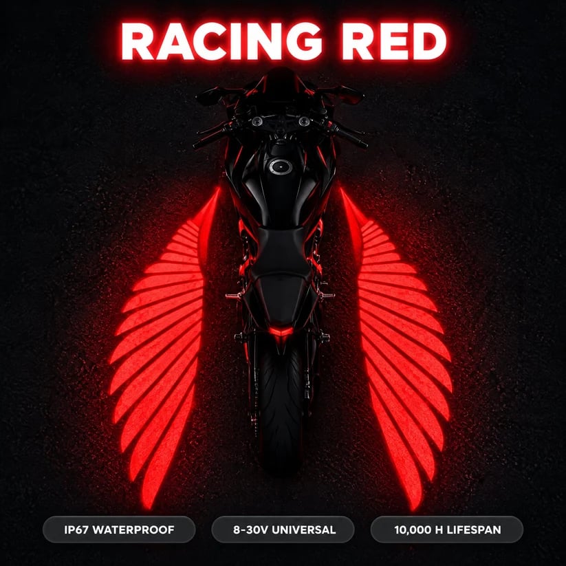 🏍️LED-projectorlampen voor motorfietsen in de vorm van engelenvleugels