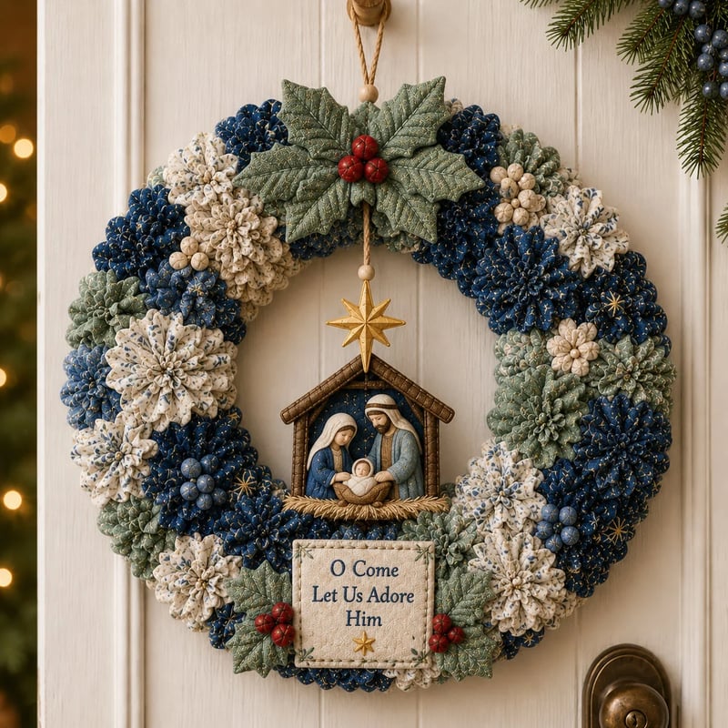 🎄 DIY Kerstkranspakket met prikbordkunst – Handgemaakte kerstdeurdecoratie