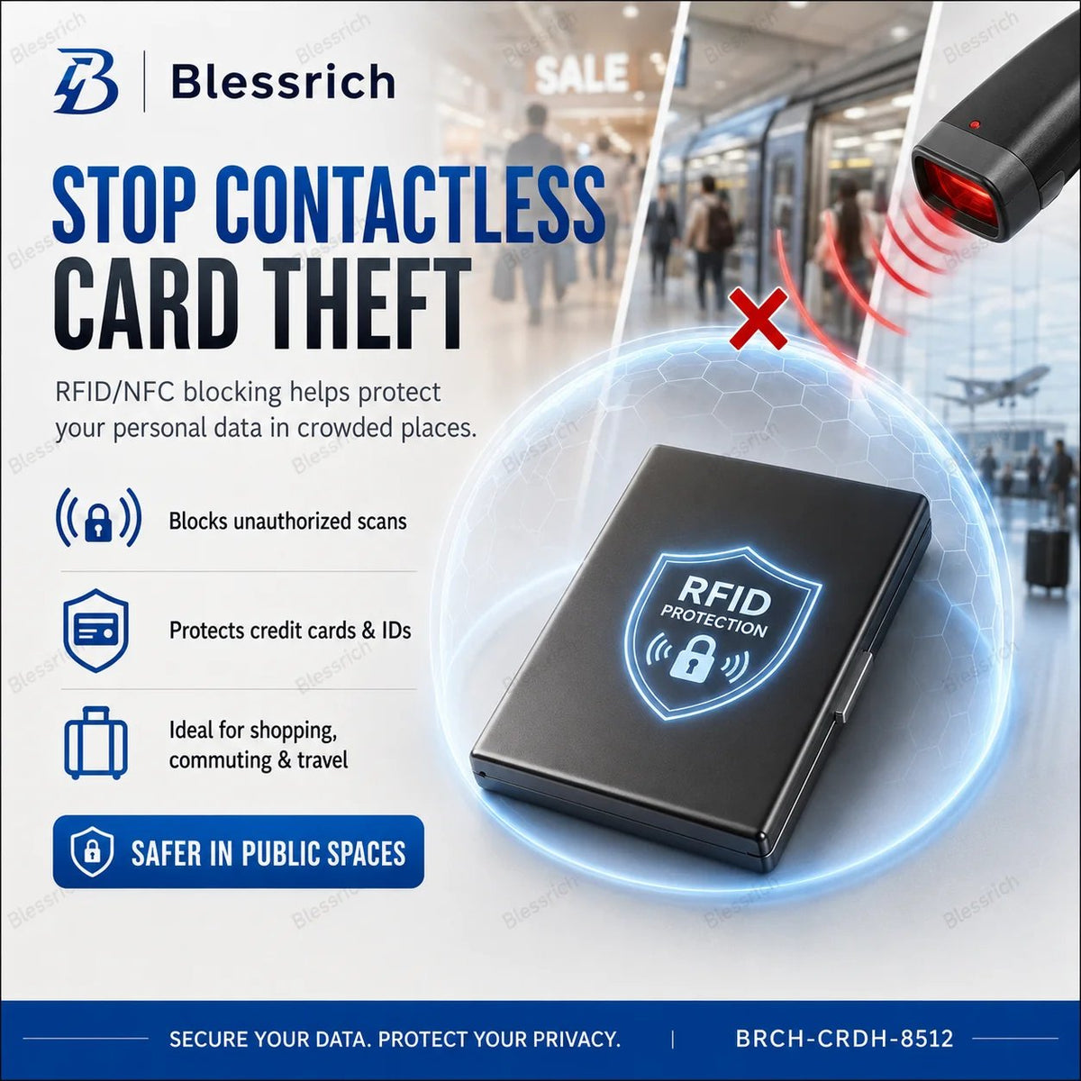 ✨💳 Metalen RFID Kaarthouder – Compact design, slimme organisatie 🔐