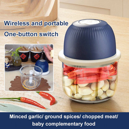 📢📢40% KORTING !! Draadloze Mini Elektrische Food Chopper – Snel, Stil & Super Handig! 🔪⚡