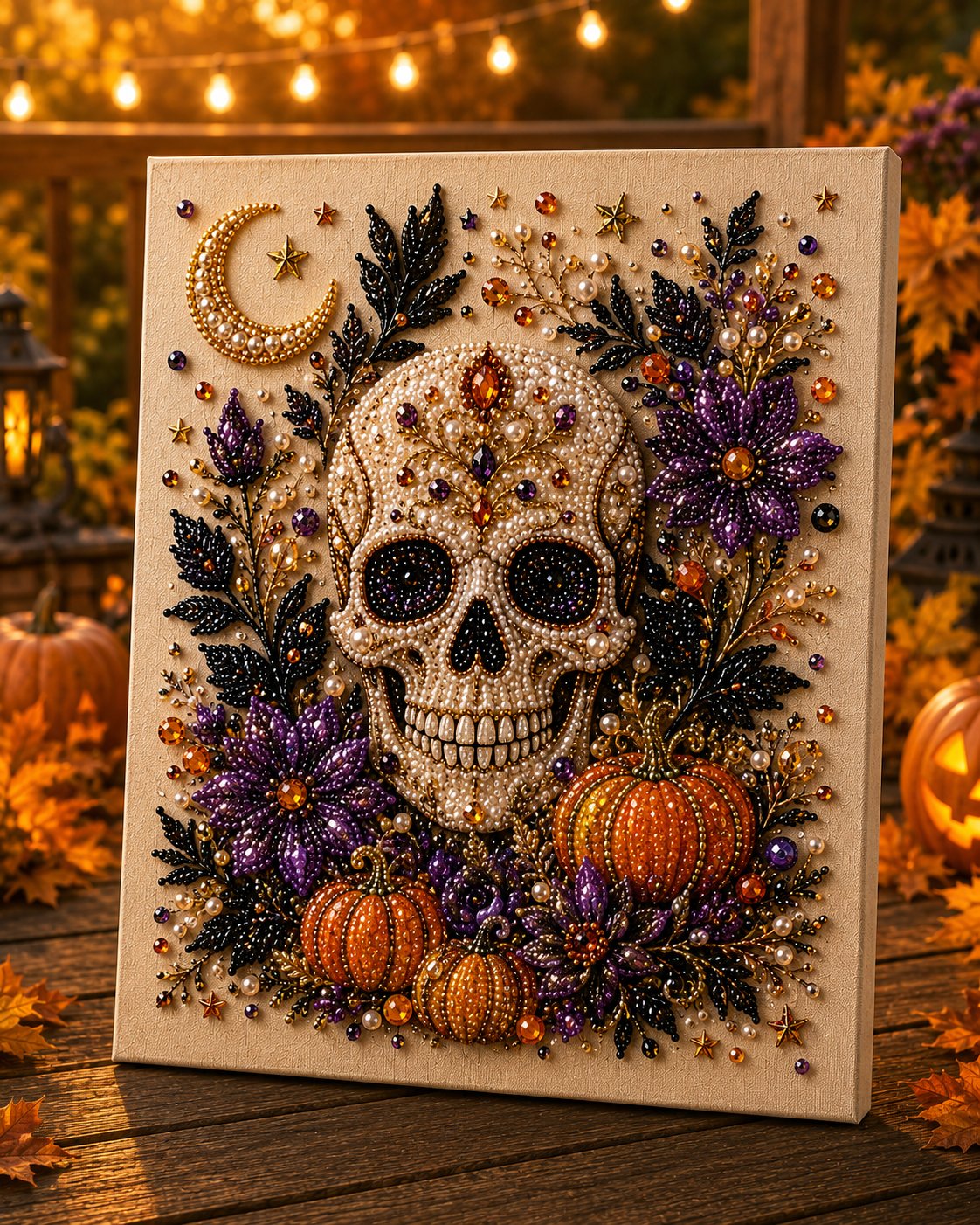 👻✨ DIY-set voor Halloween-parelkunst – Maak van kleine pareltjes griezelig-schattige kunstwerkjes
