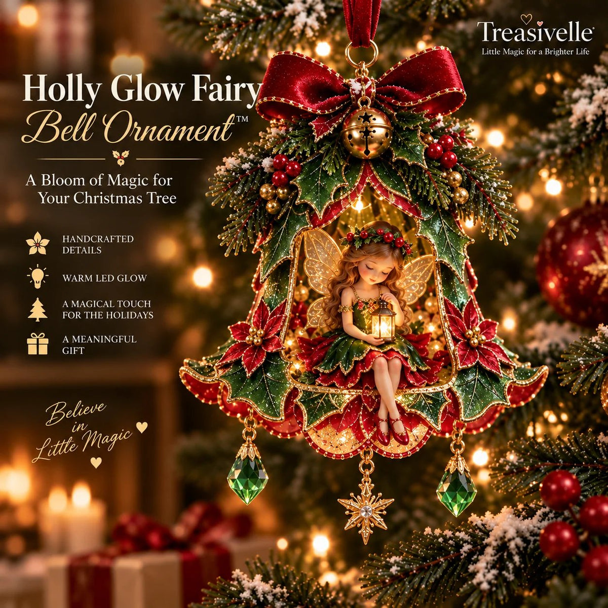 🧚✨ Breng kerstmagie tot leven met de Fairy Bell Ornament! 🎄